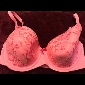 Pink lace Demi bra
